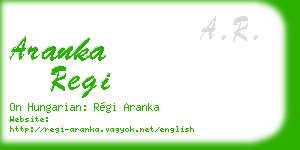 aranka regi business card